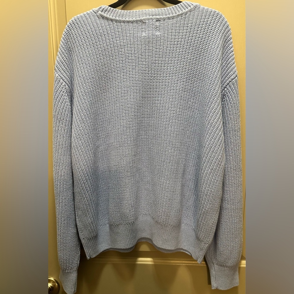 Gap Size XXL Baby Blue 100% Cotton Sweater NWT - Picture 2 of 6